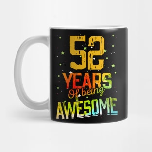 52 Years Of Being Awesome Gifts 52th Anniversary Gift Vintage Retro Funny 52 Years Birthday Men Women Mug